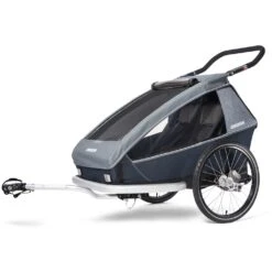 Croozer Kid Vaaya 2 - Fahrradanhänger Für 2 Kinder - Graphite Blue