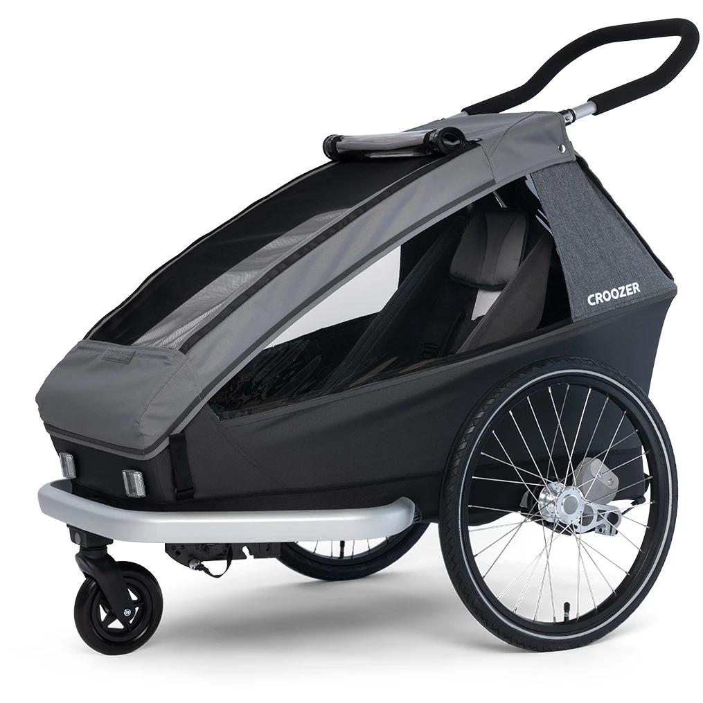 Croozer Kid Keeke 1 - Fahrradanhänger Für 1 Kind - Mountain Grey 2 Croozer Kid Keeke 1 - Fahrradanhänger Für 1 Kind - Mountain Grey – Bild 2