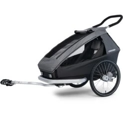 Croozer Kid Keeke 1 - Fahrradanhänger Für 1 Kind - Mountain Grey