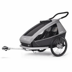 CROOZER Kinderfahrradanhänger Kid Keeke 2 Stone Grey