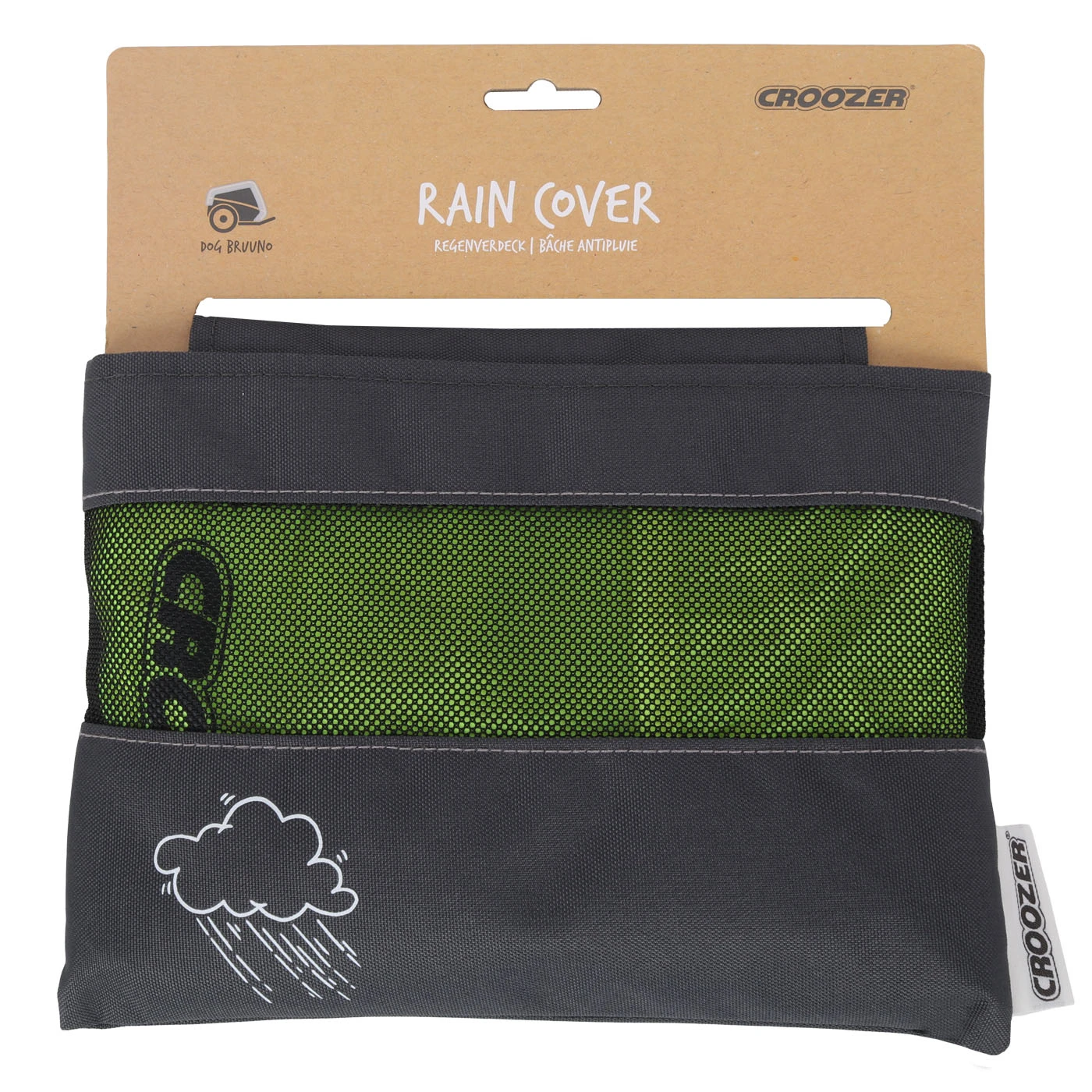 Croozer Regenverdeck Für Fahrradanhänger Dog Bruuno / Dog XXL - Lightning Yellow 1 Croozer Regenverdeck Für Fahrradanhänger Dog Bruuno / Dog XXL - Lightning Yellow